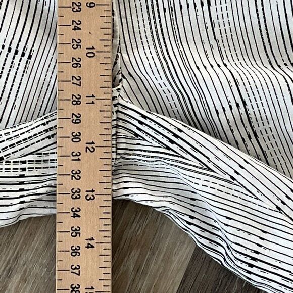 OPEN EDIT Relaxed Fit Linen Blend Pants Size Small Striped Tailored Trousers - Picture 9 of 16